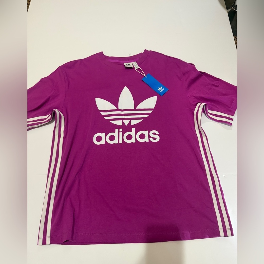 Adidas Women’s Tee in Bold Purple with White Accents